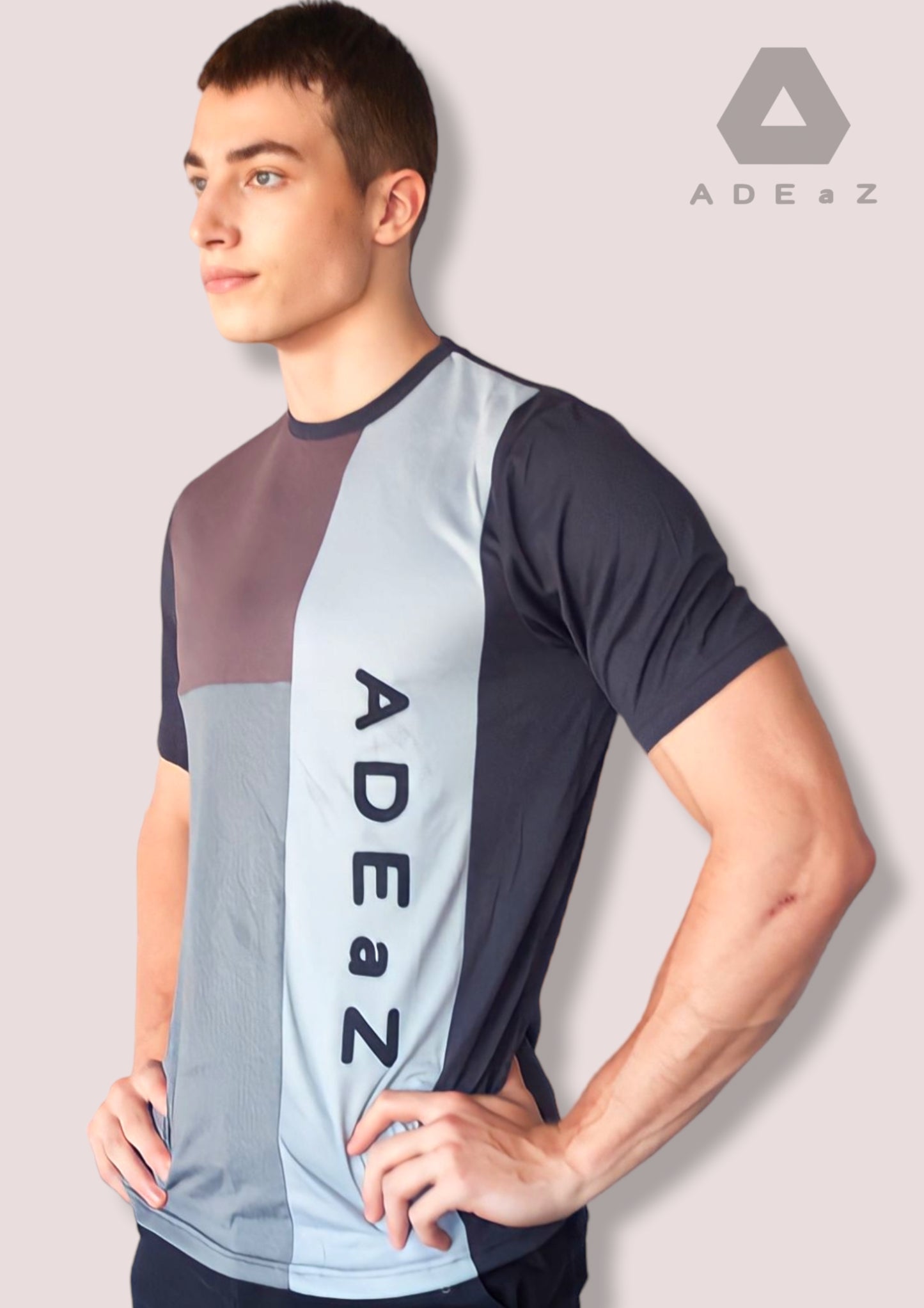 Men's Color Block T-Shirt: Contemporary color-blocked tee with contrasting segments for a stylish look.