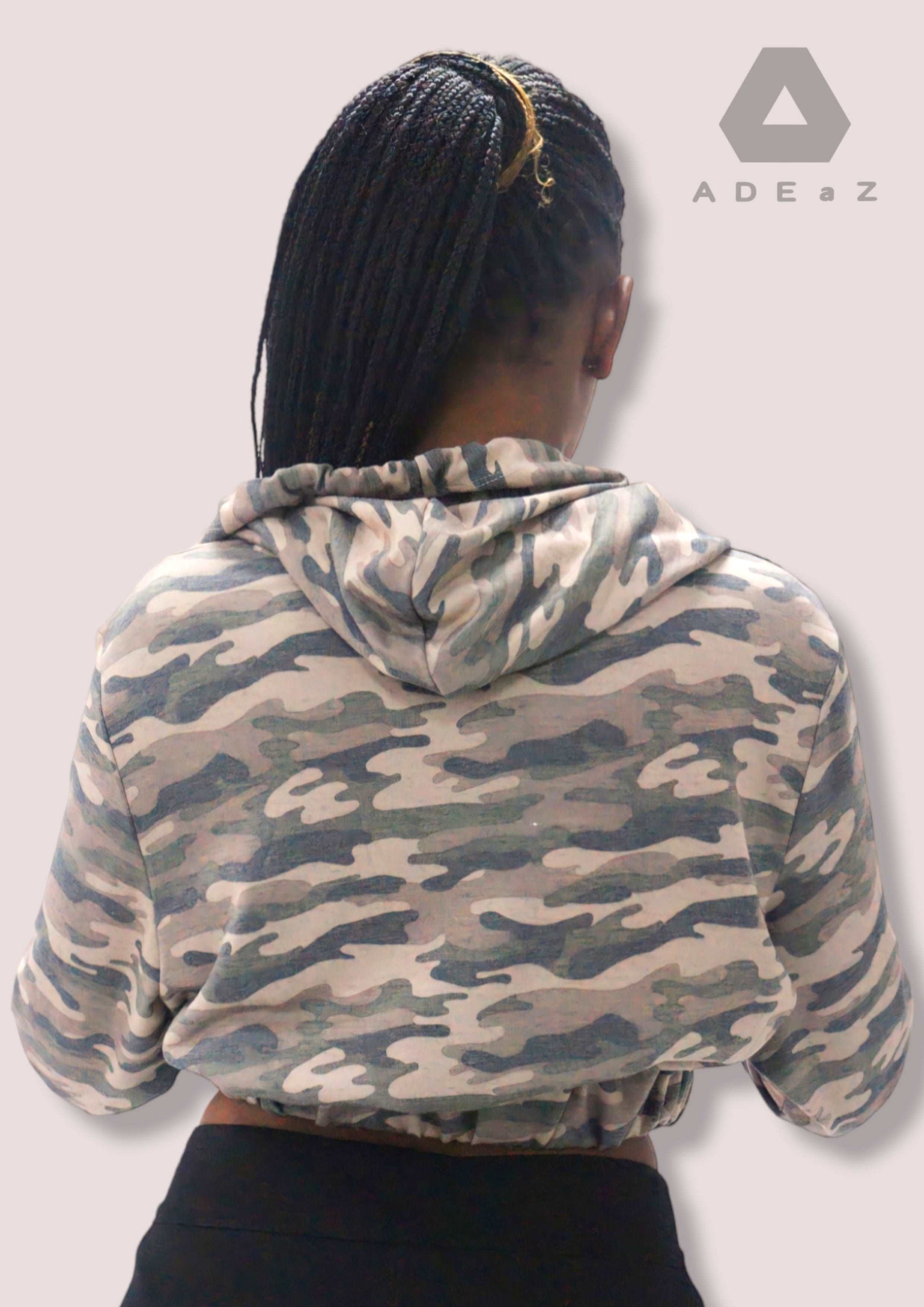 Trendy fleece hoodie top for women